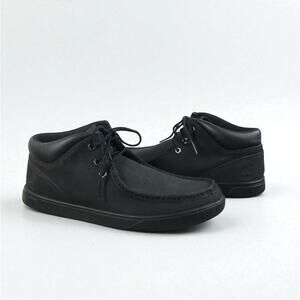 TIMBERLAND Groveton Gripstick Moc-Toe Nubuck Leather Boot Men 9 Black Comfort